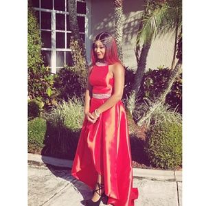Bee Darlin red preowned hand altered dress gown